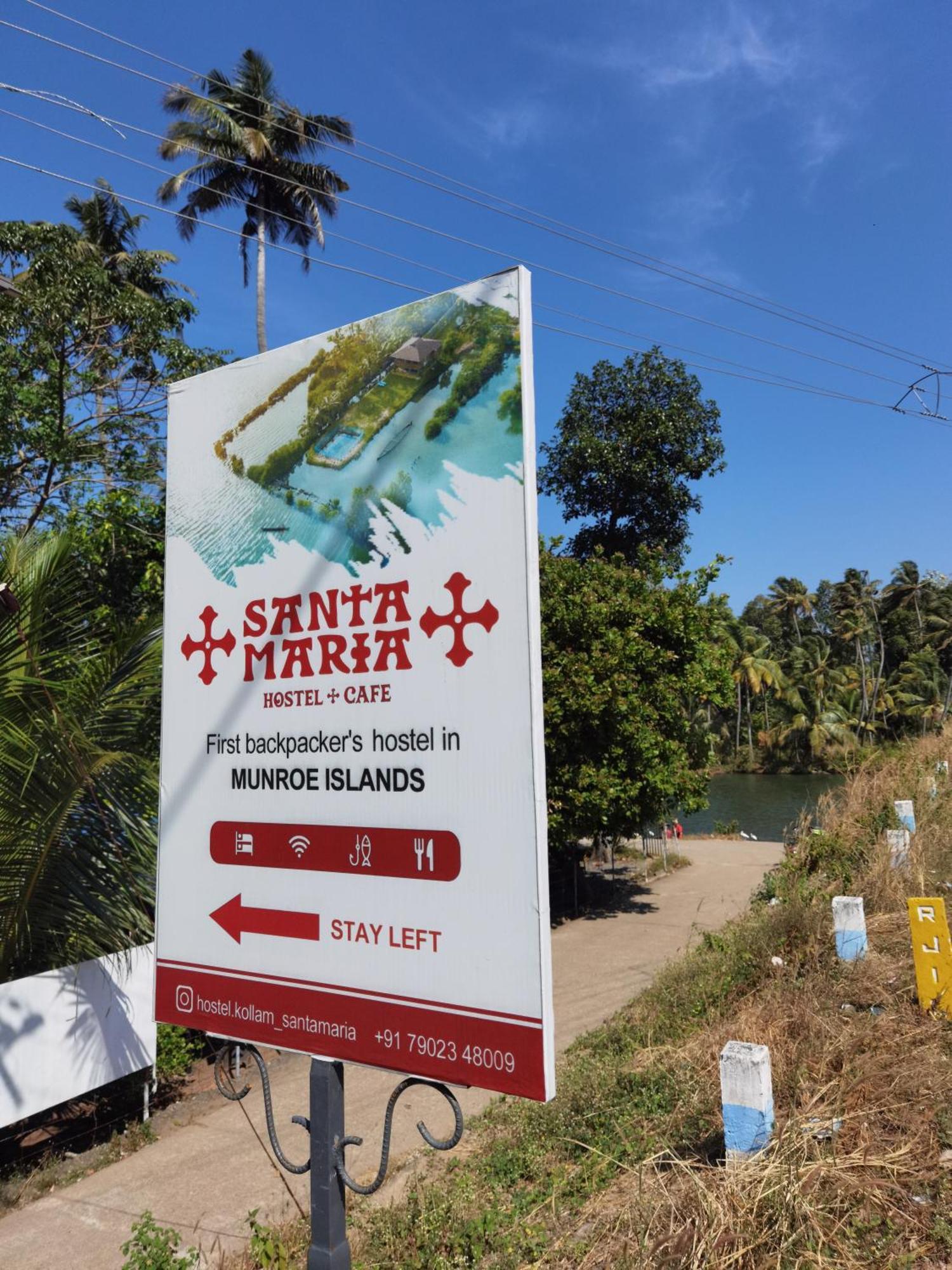 Santa Maria Hostel Munroe Island Mundrothuruth المظهر الخارجي الصورة